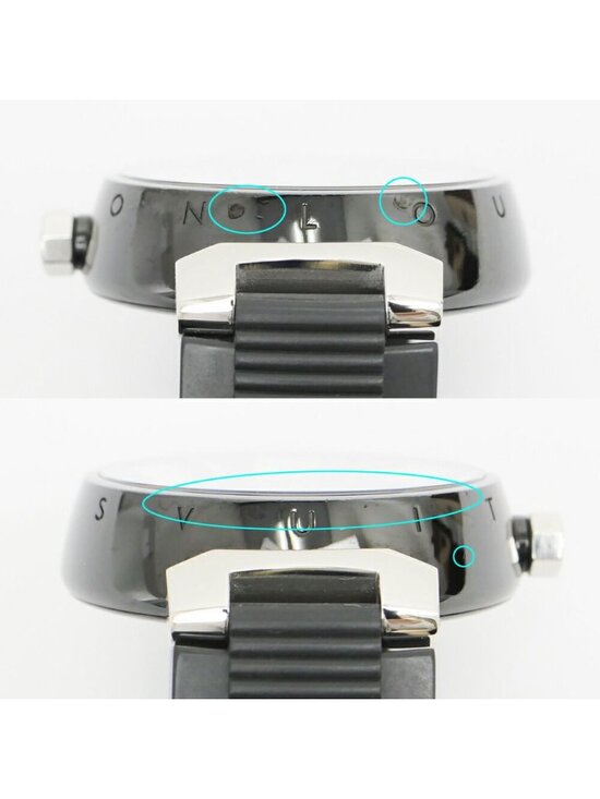 Louis Vuitton Tambour in Black GMT Dial Stainless Steel Rubber Quartz Watch main image 6